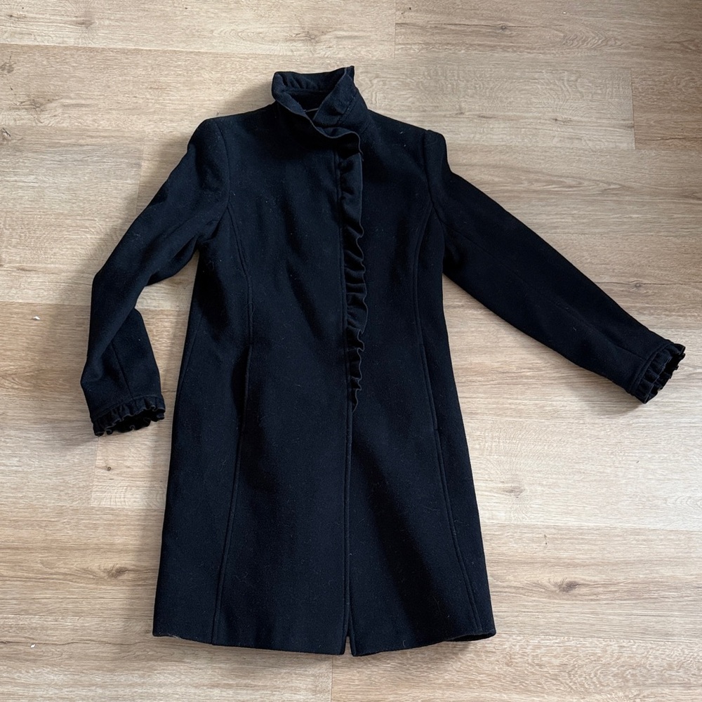 DKNY Black Ruffle Detail Jacket
